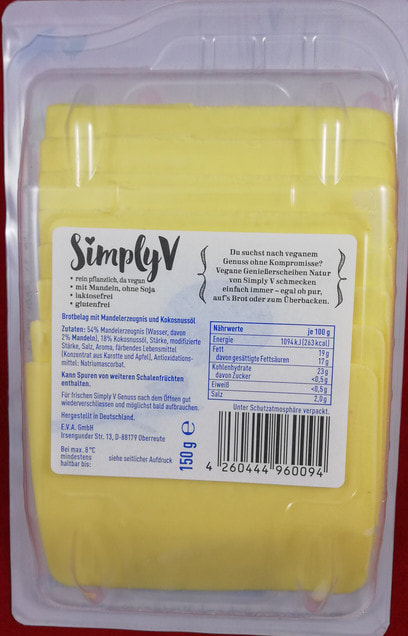 Simply V Veganer Streichgenuss Cremig mild: Preis, Angebote, Kalorien &  Nutri-Score